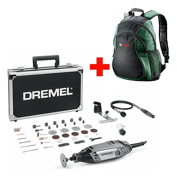 Dremel 3000-3 /45 130 W Elektrikli Çok Amaçlı El Motoru - F0133000VF + Bosch Sırt Çantası