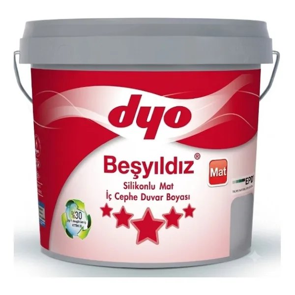 Dyo Beşyıldız Silikonlu Mat 3.5 kg İç Cephe Boyası