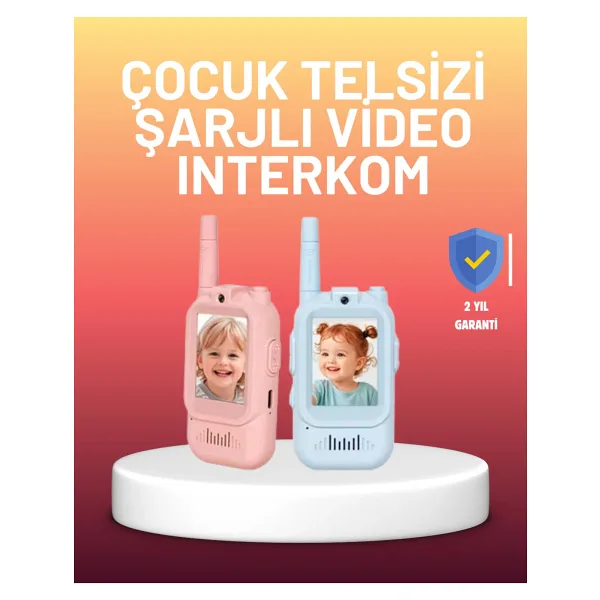 Ekranlı Walkie Talkie Oyuncağı Ses ve Görüntü Destekli
