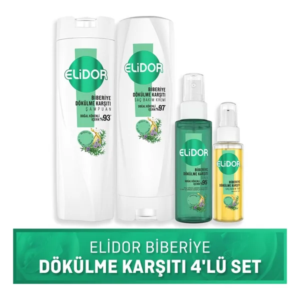 Elidor Biberiye Dökülme Karşıtı Saç Bakım Seti