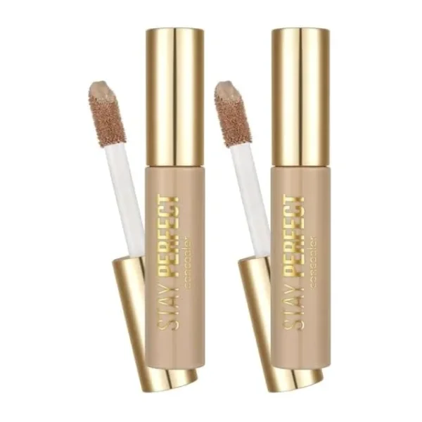 Flormar Stay Perfect Yüksek Pigmentli & Yarı Mat Bitişli Likit Kapatıcı 006 MEDIUM BEIGE (2 paketi)