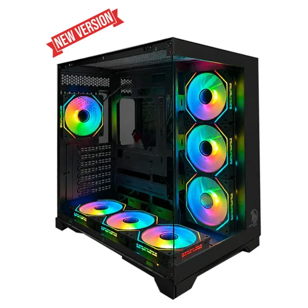Gameline Robust Premium 7x Rgb Fanlı USB 3.0 Type-C Gaming Bilgisayar Kasası Siyah
