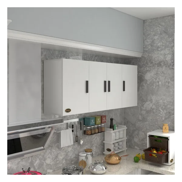Kenzlife Hazır Mutfak Marina Byz 060x150x22 Mutfak Banyo Dolabı Kapaklı Raflı