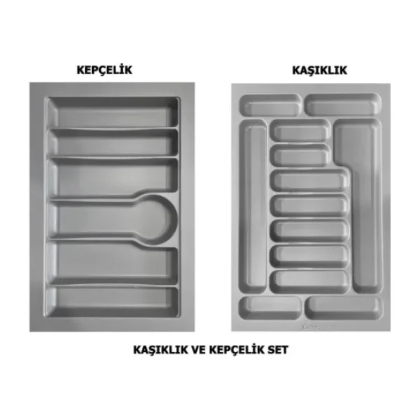 LİDER 75x49 Çekmece İçi Kepçelik ve 75x49 Kaşıklık İkili Set