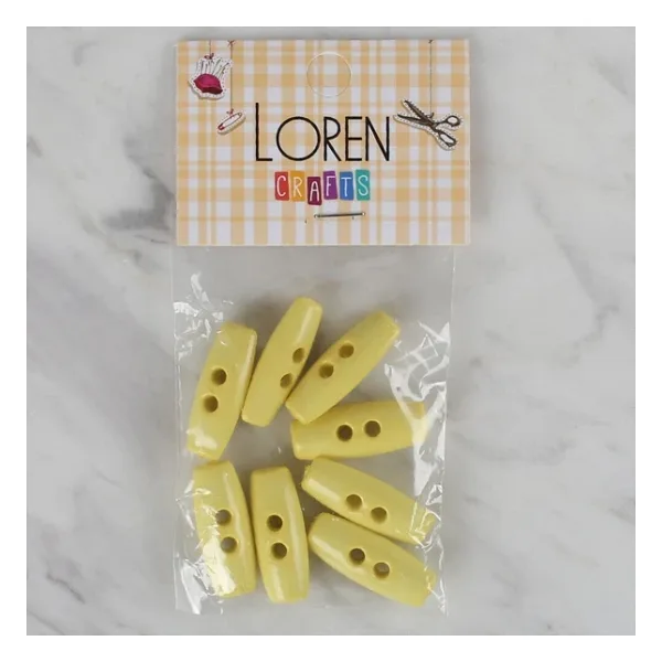 Loren Crafts Sarı 8 Li Çoban Düğmesi - 67