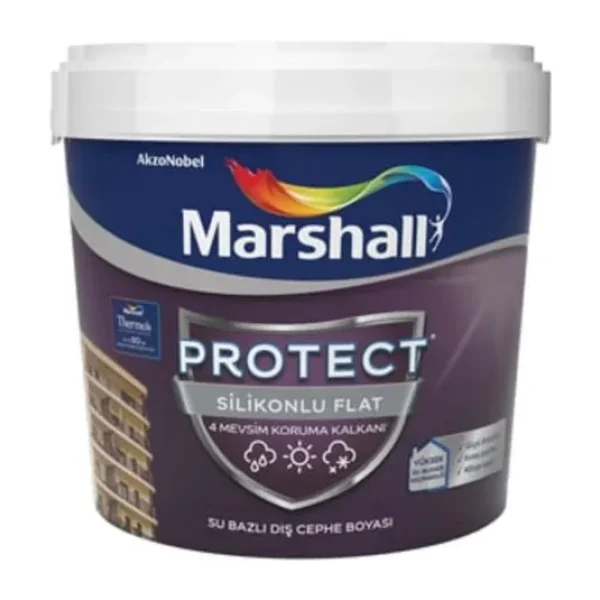 Marshall Protect Silikonlu Flat Dış Cephe Boyası Beyaz 15L