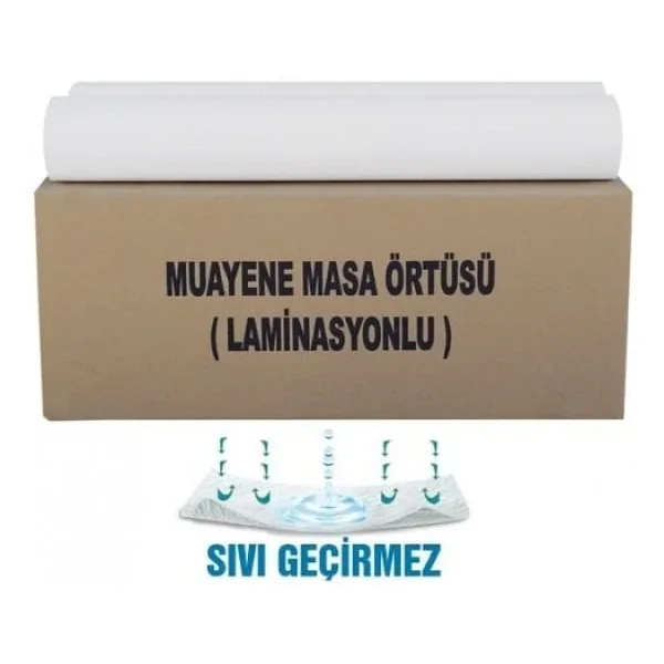Muayene Masa Örtüsü Laminasyonlu En:60cm 50M (Lamineli) 1 Adet Rulo