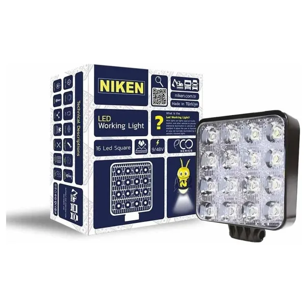 Niken Nıken 16 Ledli Kare Çalışma Lambası
