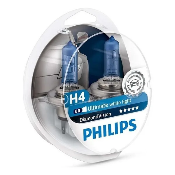 Philips 12V H4 Ampul 6055W Ultımate White Light 5000K Beyaz Işık 2 Adet Set Philips 12342DVS2