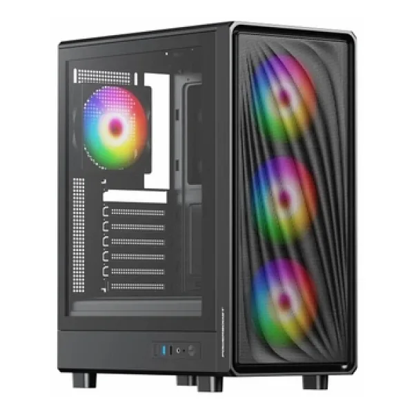 Power Boost PB-A5065B ARGB Fanlı Siyah 650 W E-ATX Oyuncu Kasası