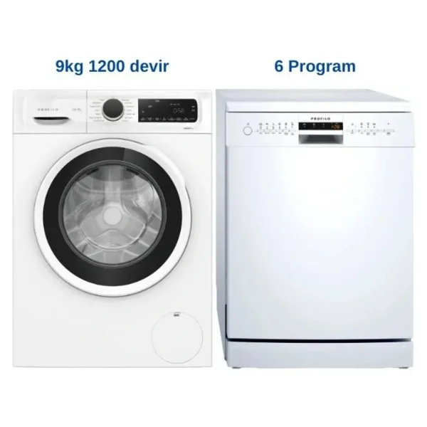 Profilo 6 Program Bulaşık Makinesi(BM6320MA) +9 Kg 1200 Devir Çamaşır Makinesi(CGA242X3TR)