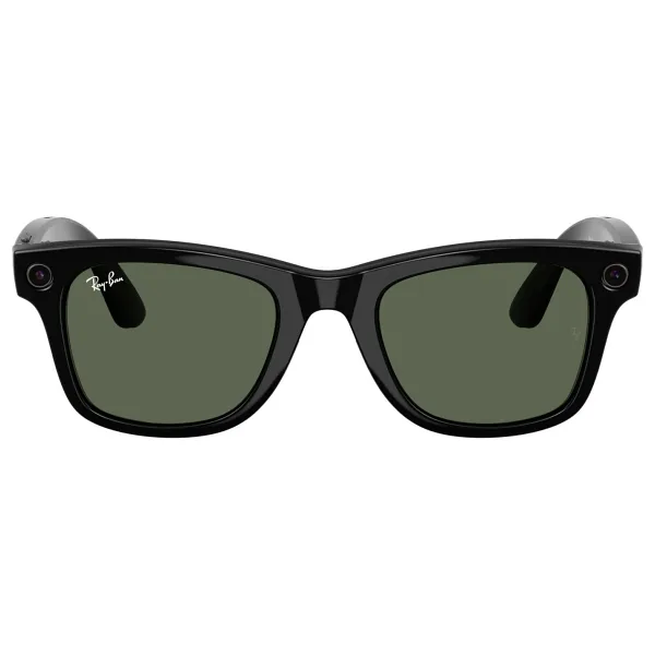 RAY-BAN Meta Wayfarer Parlak Siyah Yeşil Cam (2. Nesil) RW 4012