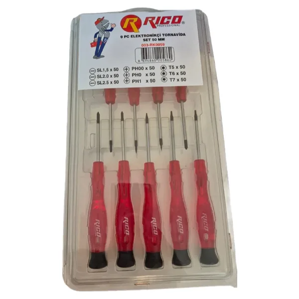 Rico Saatçi Tornavida Takımı Seti Ve Torx Set 9 Parça
