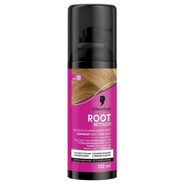 Root Retoucher Saç Dipleri için Kapatıcı Kumral 120 ml Sprey Saç Boyası