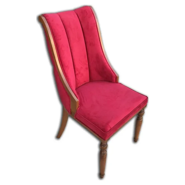 Sandalye 13688 SAFİR Papel Kapitone Kayın RETRO Model Ort Babyfac kırmızı kumaş