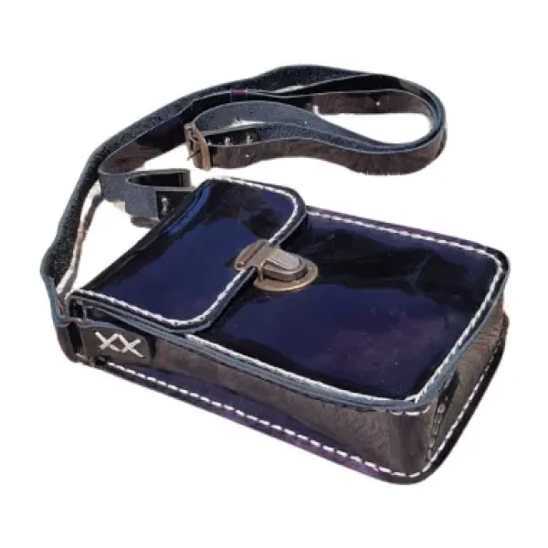 Semiramis Dionysos SS10 Model El Yapımı Vintage Unisex El Dikişi Crazy Deri Küçük Boy Çanta Telefon Çantası