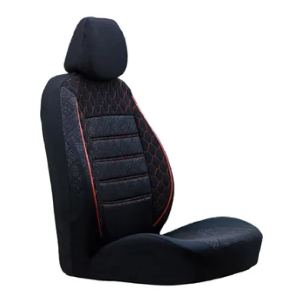 SMRAUTOACCESSORY Fiat Albea Oto Koltuk Kilifi Gof Siyah-kirmizi (Fiat Albea-Marea-Linea-Tipo-Uno-Punto-Egea Uyumlu)