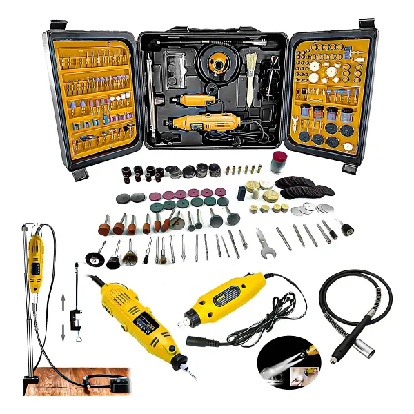 Stilmax Alman Style 405 Parça Devir Ayarlı Gravür Oyma Makinesi Dremel Taşlama Zımpara Seti 450W