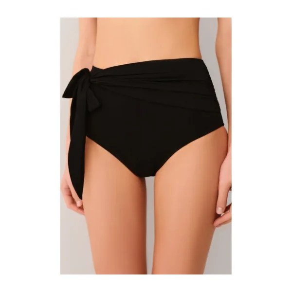SUWEN Yüksek Bel Bağcıklı Bikini Alt
