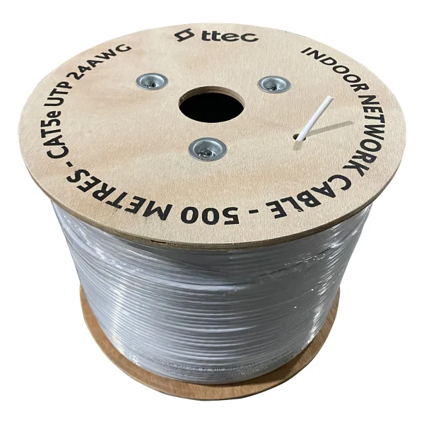 TTEC KBL-CAT5e-24CCA/IN500B 500MT U/UTP CAT5e NETWORK PVC KABLO BEYAZ CCA 0.50MM