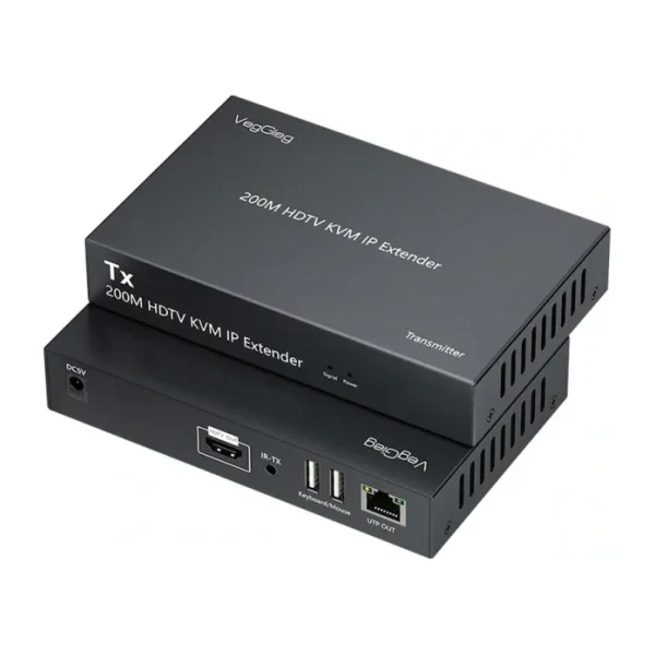 VegGieg 1080P Full HD 60Hz HDMI KVM IP Extender 200 Metre CAT5E/6 HDMI Menzil Genişletici Uzatıcı