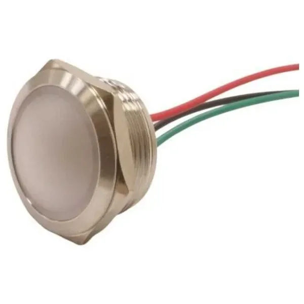 WD22L-P2/RGY- 22mm 12-24V Kablolu Metal Sinyal Lambası - 3 Renk Katot