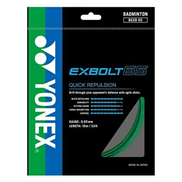 Yonex Exbolt 65 Badminton Kordajı 0.65 Mm / 10 M - Yeşil