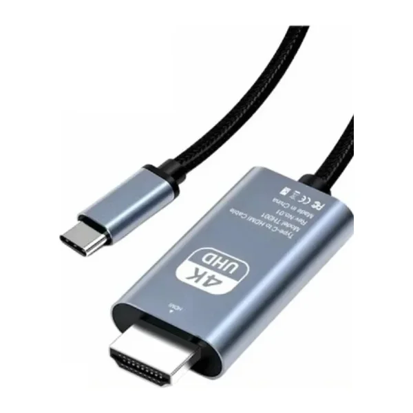 2M METRE HDMİ KABLO 4K 30 HZ FULL HD TV MONİTÖR UYDU ALICISI PC UYUMLU TYPE C TO HDMI KABLOSU