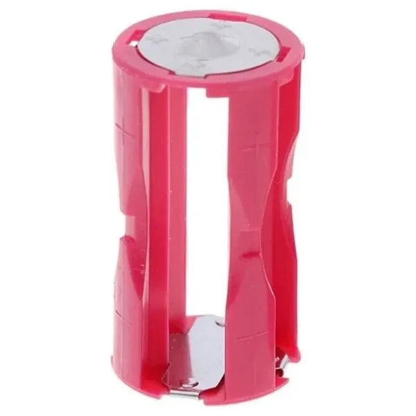 4'lü AAA Pil Yuvası - 1.5V Paralel C-Tip Pil Dönüştürücü Pembe