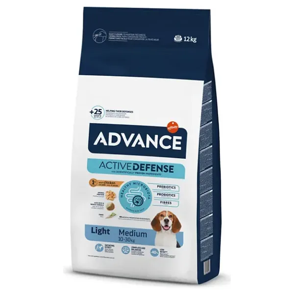 Advance Medium Light Tavuklu 12 kg Orta Irk Yetişkin Köpek Maması
