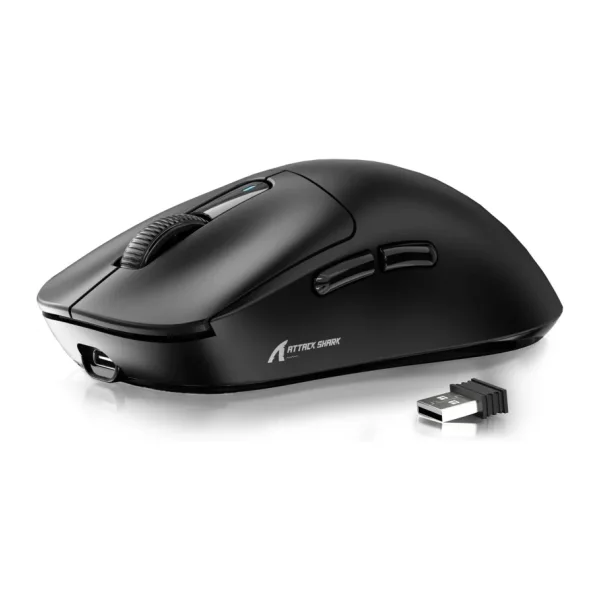Attack Shark X3 Siyah Şarjlı Makrolu Optik Kablosuz Oyuncu Mouse