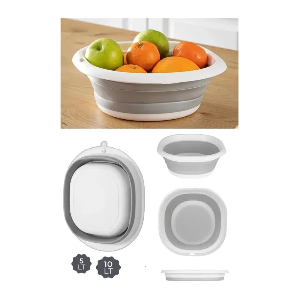 Bee Home 2li Katlanır Badya Leğen Set 5lt-10lt