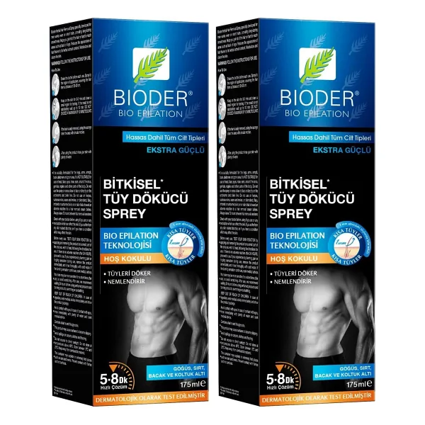 Bioder Erkek 175 ml 2 Adet Tüy Dökücü Sprey