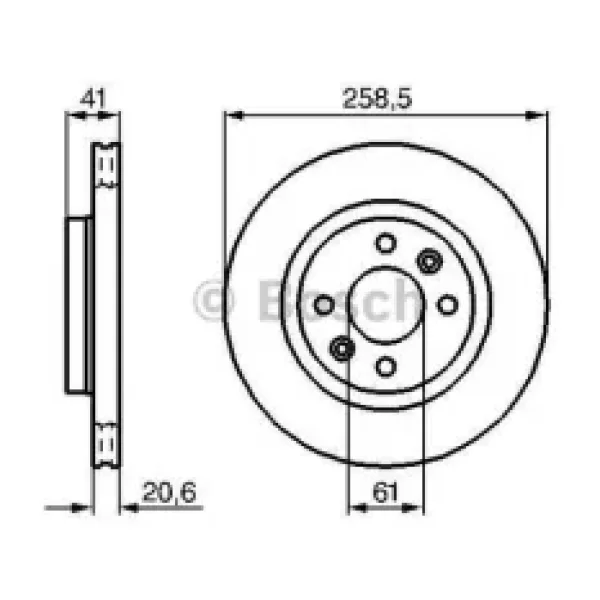 Bosch 0986478124 Fren Diski Ön Clıo Iı Clıo Symbol Kangoo Megane I Twıngo / Logan