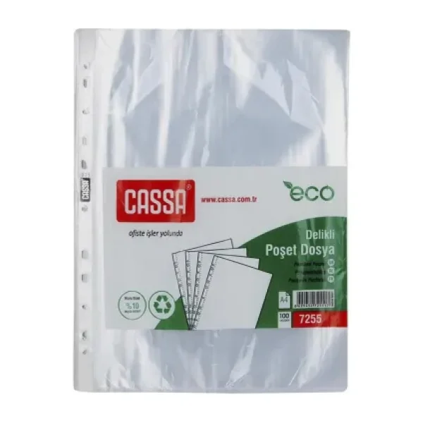 Cassa Eco Şeffaf Poşet Dosya 5 x 100 Adet