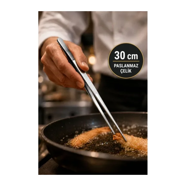 Çelik 30 cm Çok Amaçlı Cımbız Profesyonel Şef Cımbızı Maşası cin765-3