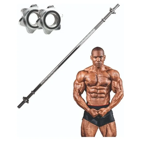 Clifton Düz Bar 120 Cm Krom Halter Ağırlık Barı