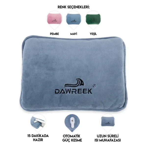 DAWREEK ELEKTRİKLİ SICAK SU TORBASI BLUE ET03M