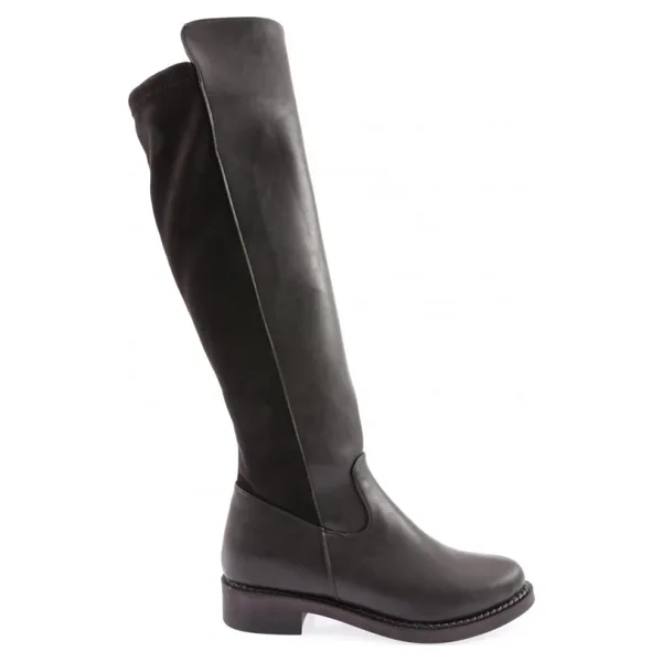 DGN 615-22k Kadin Fermuarli Knee High Çizme