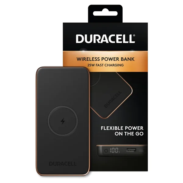 Duracell 10000 mAh Hızlı Şarj Kablosuz Powerbank