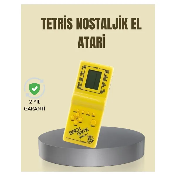 Epilons Taşınabilir Tetris Oyunu El Konsolu - Dayanıklı Plastik, Pil Ile Çalışan Retro Oyun Aleti