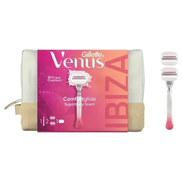 Gillette Venus Comfortglide Sugarberry + 2 Adet Yedek Başlık + Çanta