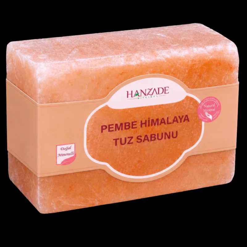 Hanzade Bitkisel Himalaya Tuz Sabunu 300-350 Gr Zengin Mineralli Doğal Saf Pembe Himalaya Kaya Tuzu Sabunu Doğal Peeling