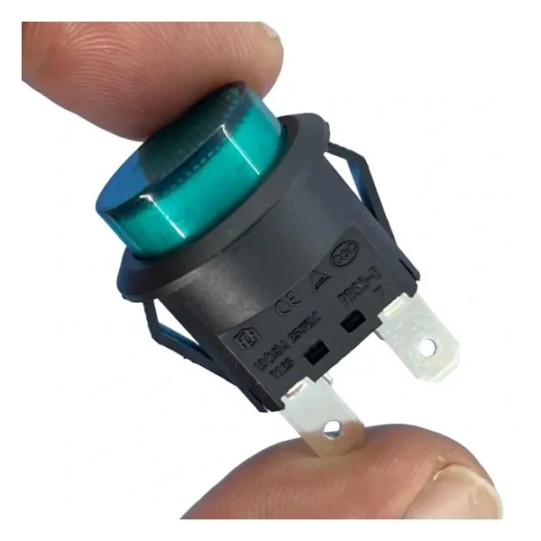 IC-180N Buton Plastik 22mm 12V 4P Yeşil
