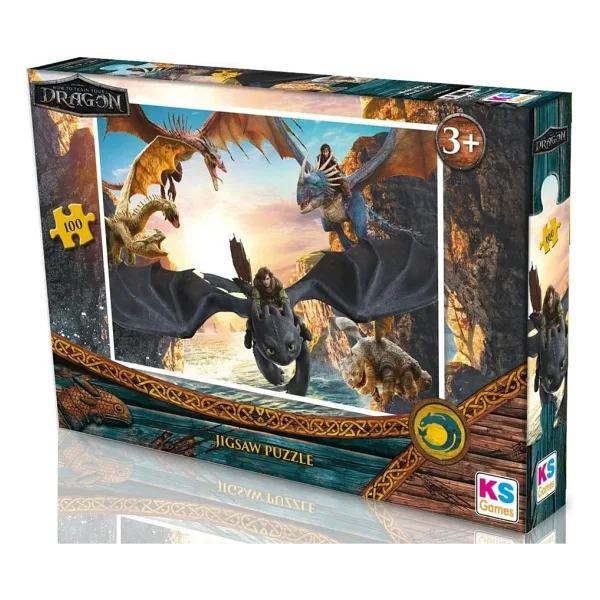 KS Games How To Train Your Dragon 100 Parça Çocuk Puzzle HD714