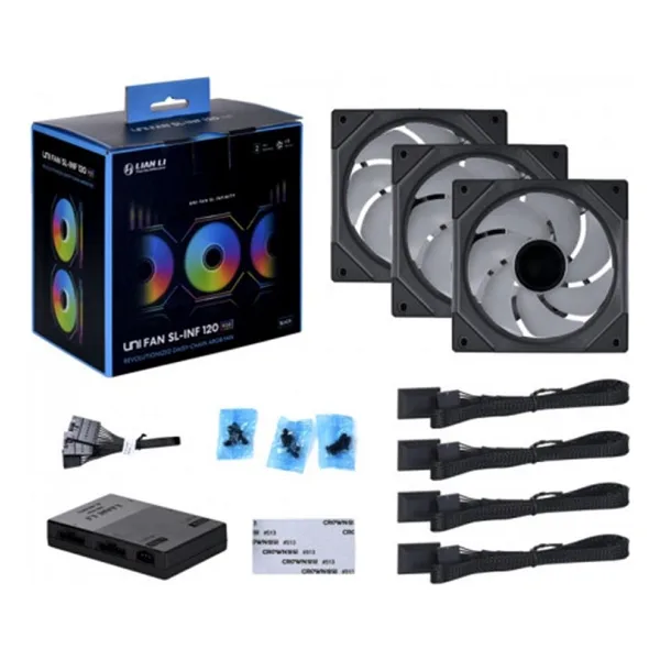 Lian Li Uni Fan SL-Infinity Siyah 120 mm 3'lü ARGB Kasa Fanı
