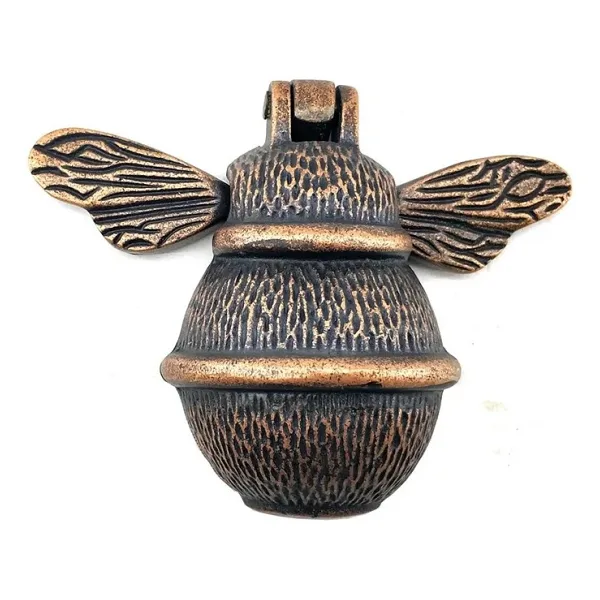 Magicool Antika Tarz Dekoratif Pirinç Arı Kapı Tokmağı, Taktak - Küçük, 123X150MM, Antik