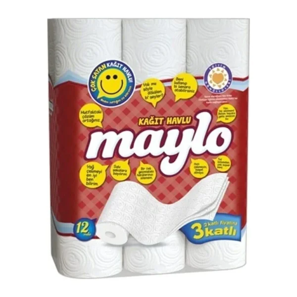 Maylo 3 Katlı 12'li Kağıt Havlu
