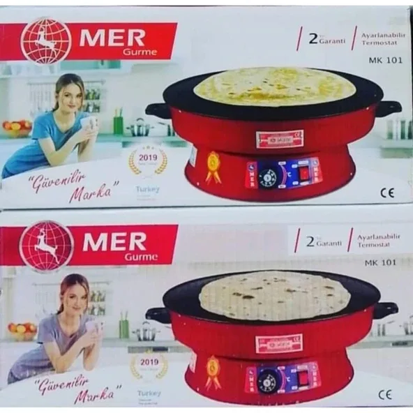 MERC Mer Elektrikli Termostatlı Katmer Sac Gözleme Sacı Yufka, Ekmek Sacı 50 Cm