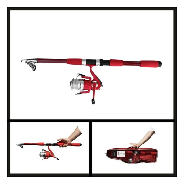 Protackle Uyguna-Yakala Kırmızı Combo Kamış Makine Set 3.00 MT-LER.045